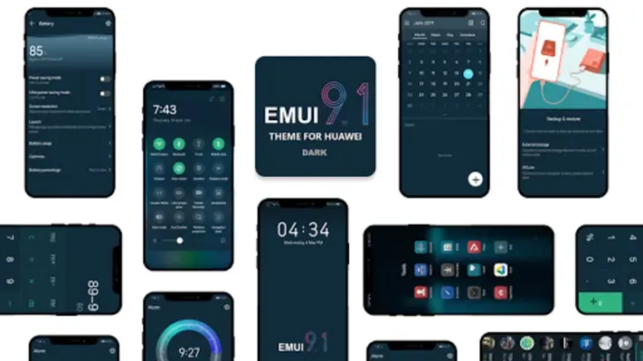 Dark Emui-9.1 Theme for Huawei android App screenshot 7